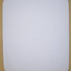 Blank White Mouse Pads on Beige Rubber Base